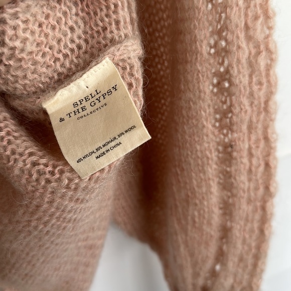 Spell & The Gypsy Collective V-Neck Tan Wool Sweater - Picture 5 of 6